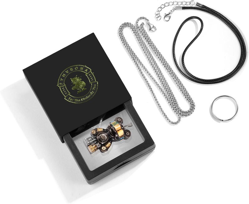 Fynvrona Unique Bear Necklace - Handcrafted Original Design Pendant - Perfect Steampunk Jewelry Gift for Men & Women in Elegant Box - Image 2